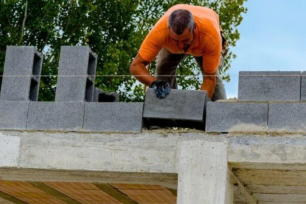 construir uma casa com blocos de concreto