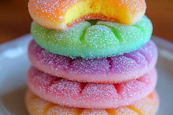 Biscoitos de Açúcar com Gelatina Colorida